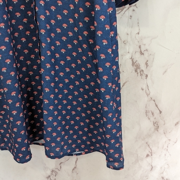 Modcloth Dress Women 10 Mushroom Amanita Timeless London Sprout With Clout - Picture 6 of 16